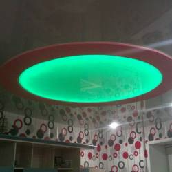 Двухуровневый потолок с подсветкой в детской