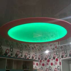 Двухуровневый потолок с подсветкой в детскую